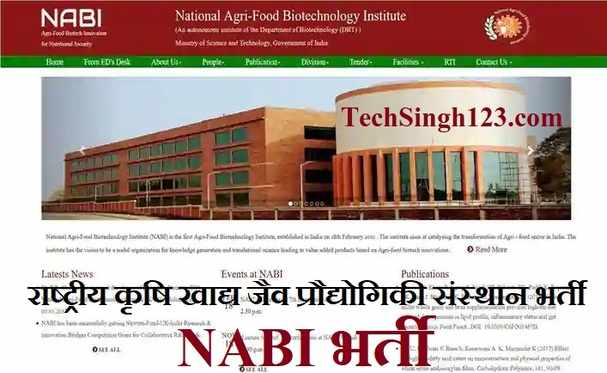 NABI Recruitment NABI Bharti National Agri Food Biotechnology Institute Recruitment