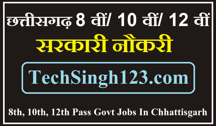 8th 10th 12th Pass Govt Jobs In Chhattisgarh छत्तीसगढ़ सरकारी नौकरी