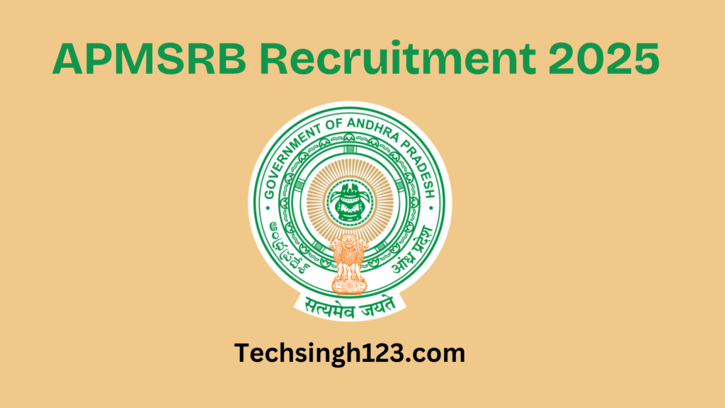 APMSRB Recruitment 2025: Walk In Interview Details✅