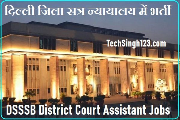 DSSSB District Court Assistant Bharti DSSSB JJA PA SPA Recruitment