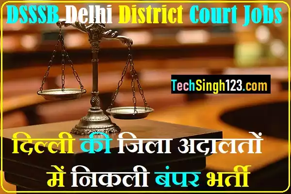 DSSSB Delhi District Court Recruitment Delhi District Court Job