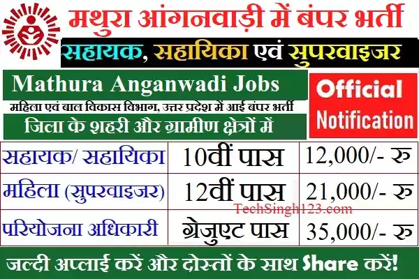 Mathura Anganwadi Recruitment Mathura Anganwadi Bharti