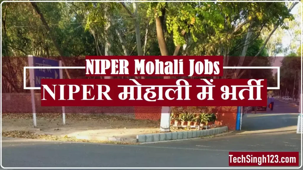 NIPER Mohali Recruitment NIPER मोहाली भर्ती