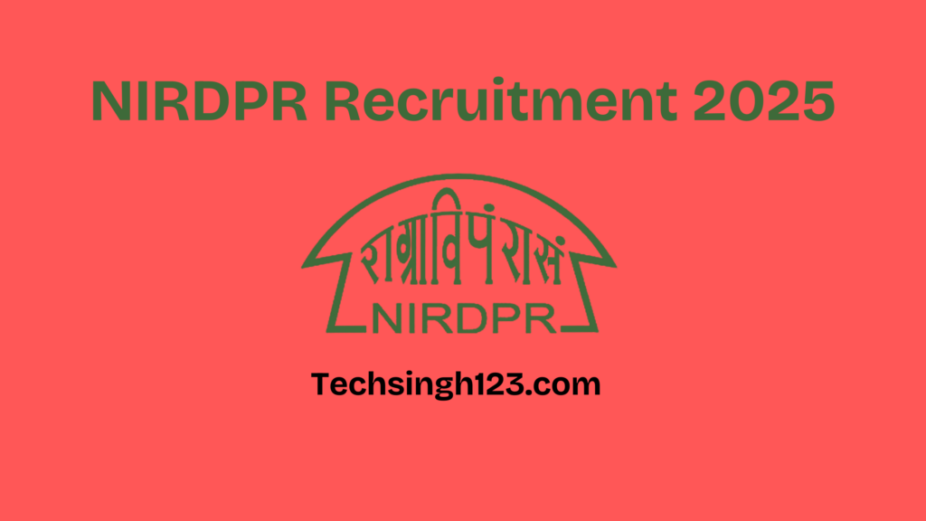 NIRDPR Recruitment 2025: Important Dates and Application Process✅