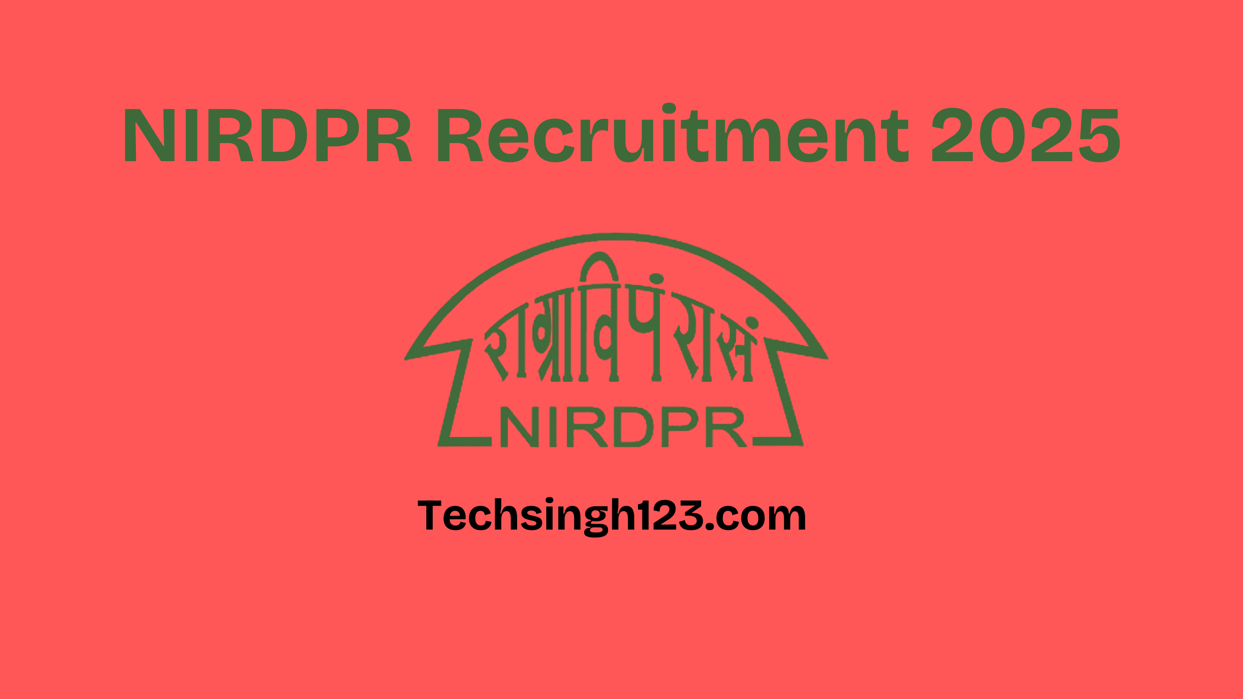 NIRDPR Recruitment 2025: Important Dates and Application Process✅