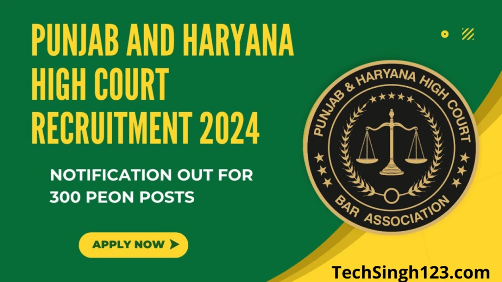 Punjab and Haryana high court peon recruitment 2024